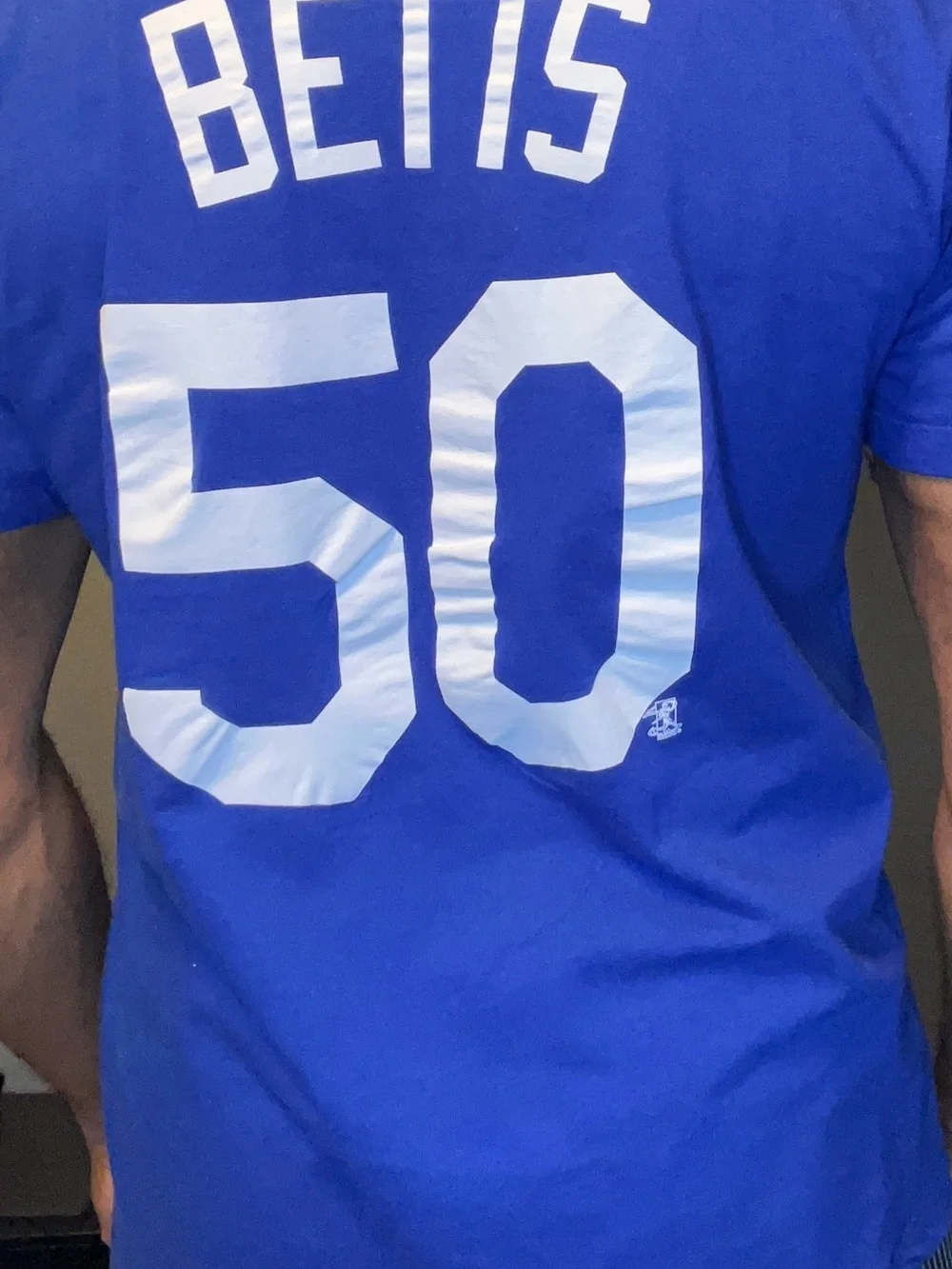 Nike Los Angeles Dodgers Mookie Betts #50 T-Shirt Blue Large MLB - Picture 4 of 6